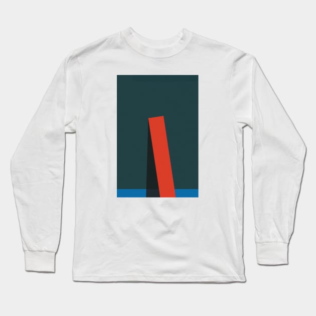 Complementary Color Mid Century Art, Mid Century, Geometric Print Wall Art Long Sleeve T-Shirt by Colorable